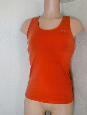 Under Armour HeatGear Women's Racerback Tank Top Orange Small